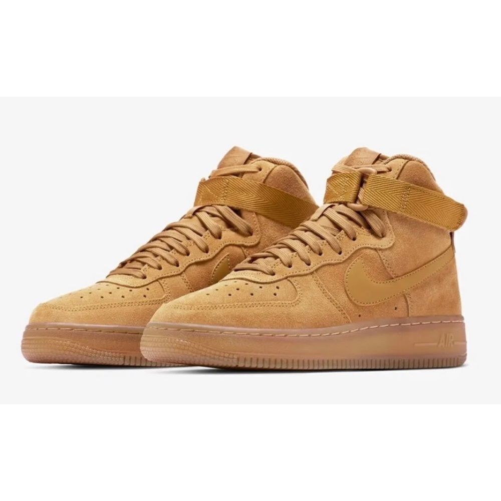 Youth Nike Air Force 1 High LV8 3 (GS) Shoe Size 5Y Wheat Gum Brown CK0262-700